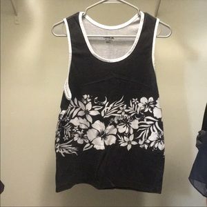 Carbon Floral Print Tank Top